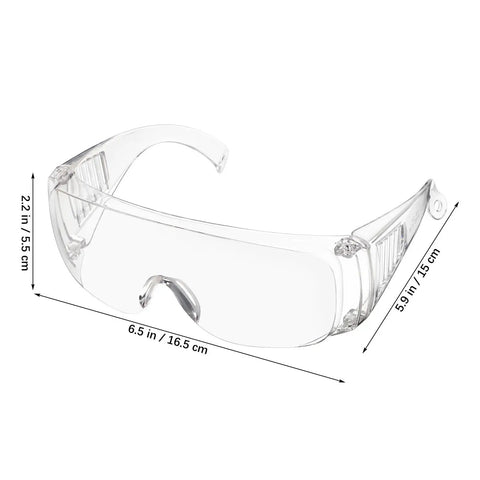 Killer Safety Glasses With Side Shields For Labs Shops And Daily Grinding Lightweight wraparound design with clear lenses and measurements.