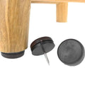 40 Piece Brown Round No Slip Floor Protectors for chair and table legs shown with pin and flat sides