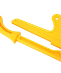 Yellow 2 In 1 Wood Push Stick And Push Block For Table Saw And Router Table Safe Narrow Workpiece Handling Dual Function Woodworking Tool
