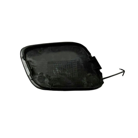 Back view of Tow Hook Cover Set for Prius 2019 2020 2021 Front Bumper Eye Lid Caps Black Left and Right 2 Pack