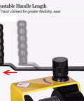 Heavy Duty Hand Crank Winch 550-1100Lbs Capacity With Self-Locking Worm Gear showing adjustable handle for flexibility.