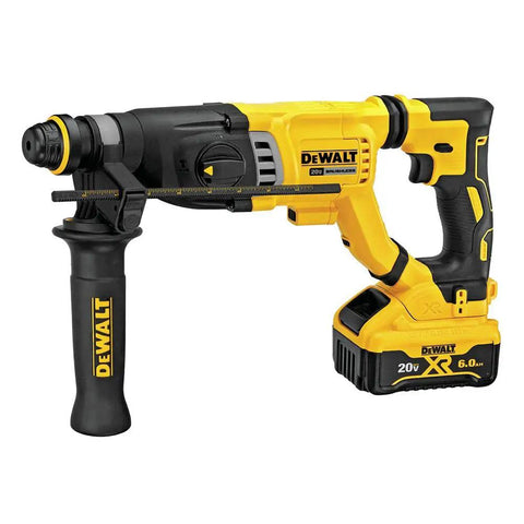 High Octane 20v Max Rotary Hammer Kit Sporting A Rigid D Handle And Fast Adapter Sds Plus Chucks, yellow and black design.
