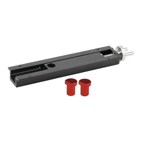 Compact Bench Tail Vise For Home Shop And Workbench Projects Inertia Vice Fixture with aluminum alloy body and accessories.