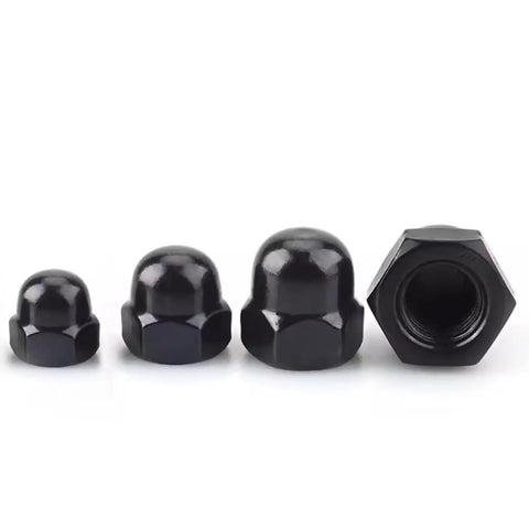 Size M6 Black Acorn Cap Nuts Set Of 20 Stainless Steel 18 8 304 With Electroplated Black Finish For Tough As Nails Corrosion Resistance