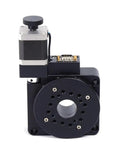 Motorized 100mm Optical Rotation Platform With High Precision Electric Rotation Stage For 3D Scanning Metrology And Precision Machining Workhorse Worm Gear Bearing Scale Table, showing top view with motor and gear details.
