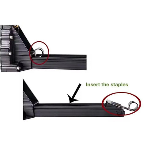 Heavy Duty Pneumatic Carton Sealer With High Speed Fast Nailing Action Robust Metal Construction showing staple insertion guide.
