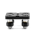 Small V-Wheel Plate 2-Pack For 2020 V-Slot Aluminum Extrusion Gantry Rod Wheel 50 x 50 x 6mm 15mm Wheel Diameter Durable Aluminum Alloy Anti-Corrosion For CNC And 3D Printer Parts, showing front view of wheel assembly with durable construction.