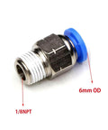 Six Millimeter To One Eighth Inch NPT Push To Connect Air Fittings Male Straight Quick Connect Pneumatic Fittings for Air Line