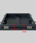 Heavy Duty Aluminum Roof Access Hatch Door With Maintenance Hatch And Security Barrier For Emergency Access In Factory Warehouse Or Home Attic Skylight Cover Rainproof Anti Theft Blackout 95x95cm, black open view