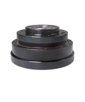 Rock Solid Hollow Harmonic Drive Reducer With Strain Wave Gearing Designed For Stepper Servo Motor Applications and Robot Arms, black gear assembly.