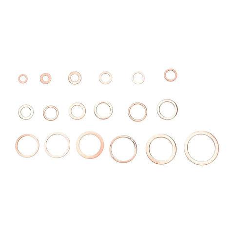 Copper Crush Washer Kit With 350 Pieces 18 Sizes Your Go To Auto And Marine Copper Gasket Set For Oil Drain Plugs Replacement Washers For Repairs And Maintenance Assortment copper washers in 18 sizes