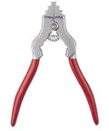 7 Inch Spring Loaded Fixture Chain Pliers With Red Vinyl Grip and Silver Finish for Easy Hanging Fixture Installations