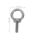 Heavy Duty M6x20 Stainless Steel Threaded Eyebolts With Nut And Washer Rock Solid Hook Bolts For Lifting And Hoisting Includes Nylon Nut And Flat And Spring Washers For Anti Loosening Protection Durable Industrial Grade Fasteners. M6 stainless eye bolt