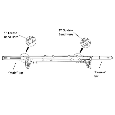 Diagram of Universal Mounting Bracket Plate Frame with Extendable Hanger Bars for 2 4 6 Inch Recessed Canless Downlights 20 Pack