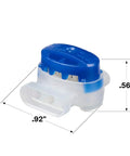Blue Insulation Displacement Connector For 2 Or 3 Wires Pigtail Self Stripping And Moisture Resistant 22 To 14 AWG side view