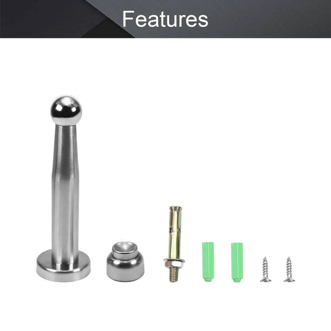 Magnetic Door Stop Brushed Silver 147mm Heavy Duty Door Catch Stainless Steel For Holding Doors Open Wall And Floor Mount