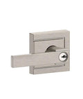 Northbrook Satin Nickel Door Lever With Keyed Entry, Exterior Key Access And Interior Turn Button For Easy Locking, Durable Finish
