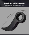 Dimensions and shape of Beefed Up Pry Bar Wrench Adaptor Head Converts Any 1/2 Inch Drive Breaker Bar Or Ratchet Into A Crowbar Tool