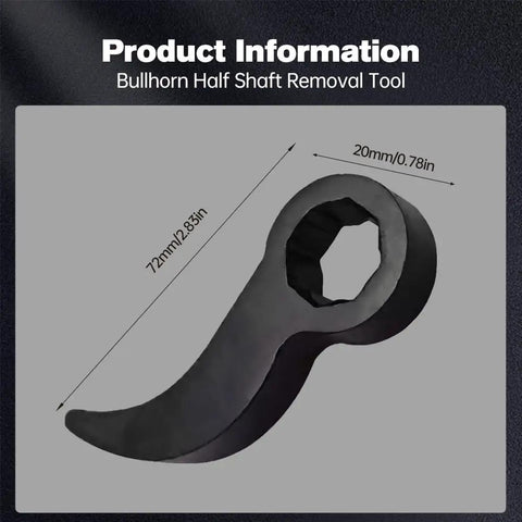 Dimensions and shape of Beefed Up Pry Bar Wrench Adaptor Head Converts Any 1/2 Inch Drive Breaker Bar Or Ratchet Into A Crowbar Tool