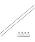 Fully Threaded M8-1.25 Rod 450mm stainless steel studs with nuts and washers shown.