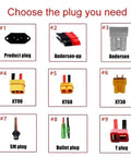 Choose connectors for Heavy Duty Ev Lithium Battery Pack With Built In Bms Plus Charger For Electric Scooter Moped Motorcycle 36V 48V 60V 15Ah 50Ah