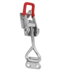 Heavy Duty Carbon Steel Toggle Latch Clamp With Quick Release Triangle Lever, model 4002, for secure grip in welding and woodworking.