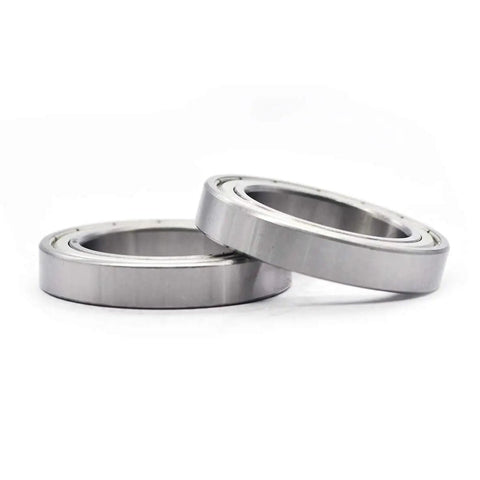 Beefy Deep Groove Ball Bearing 45x68x12mm With Double Metal Shields Pre Lubricated 2 Pack shown stacked together