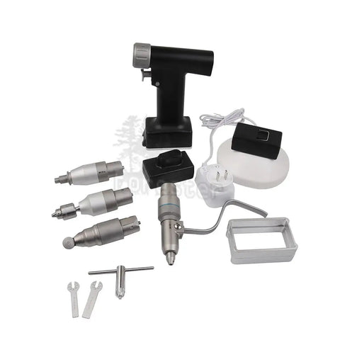 Pro Grade Veterinary Orthopedic Bone Drill And Knockout Precision Surgical Saw With Heavy Duty Motor setup with attachments and charger.