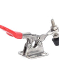 Badass Toggle Clamps With Quick Release Latch For Welding Jigs And Heavy Duty Fixtures Crafted From Premium 304 Stainless Steel Delivers Bone Crushing Grip Two Pack, stainless steel clamp with red latch.