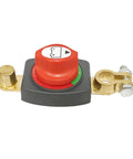Built Tough Top Post Battery Disconnect Switch For 12V And 48V Trucks Waterproof Auto Marine Power Isolator with smooth flip knob.