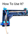 Two Pack Blue Cable Wire Threading Tool And Cable Tray Roller For Easy Wire Pulling And Threading Adjustable Roller Pulley System in use