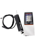 Slick Sj-210 Surface Roughness Tester DC Adapter And Power Cable with black probe and color display for precision measurements.