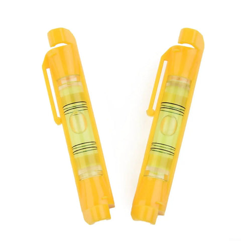 Micpointik Hanging for spirit Level Set, compact yellow spirit levels with slow bubble movement, perfect for portability.