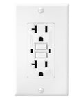 10 Pack GFCI Outlets 20 Amp Self Test GFI With LED Indicator Weather Resistant Receptacle UL Listed front view