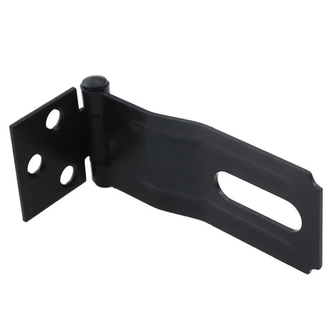 Heavy Duty Zinc Steel Swivel Safety Latch 2 Pack With Mounting Brackets Screws And Turn Knob Universal Fit For Cabinets Drawers Fences Outdoors Quick Setup And Lock It Down Tight, showing a black steel latch.