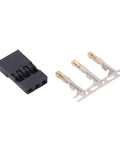 JR Connector Kit For Electronic Equipment And Model Aircraft, visible are brass ABS male JR plugs with gold plating, 3 pins
