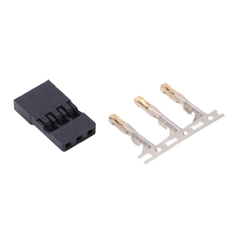 JR Connector Kit For Electronic Equipment And Model Aircraft, visible are brass ABS male JR plugs with gold plating, 3 pins
