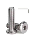 Flat Head Hex Socket Cap Screws Bolts Quarter Inch By Twenty Size, Three Quarter Inch Length, 304 Stainless Steel 18 8 Bright Finish