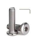 Pro Grade 1/4-20 x 1-1/4 Inch Flat Head Hex Socket Cap Screws Kit, 20 Pack, Stainless Steel 304 18-8 Bright Finish with hex key