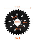 32T Rear Sprocket With 16T Freewheel And Adapter For Left Drive Ebike Motor Kit MY1016Z Dope Upgrade, dimensions and design details