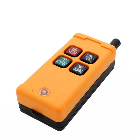 4 Key Industrial Crane Remote Control Wireless Transmitter Push Button Switch 12 24V AC DC IP65 Waterproof Dustproof Orange Controller
