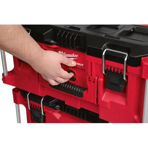 Heavy Hitter Packout Large Tool Box Built Tough With Impact Polymer Body And Weather Resistant Seal For One Hundred Pound Job Site Gear Storage And Modular Crate Compatible