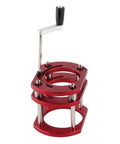 Level Up Your Workshop Game With This Sweet 4 Jaw Router Lift System Featuring Rock Solid Aluminum Plate And Heavy Duty Steel Rods For Fast Height Tweaks On Small Trimming Power Tools - red aluminum lift with handle.