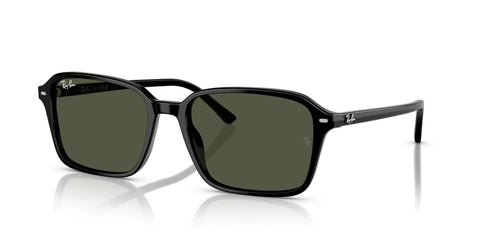 Raimond RB2231 Sunglasses Black Green 58mm Wide Fit Bold Rectangular Shades For Driving And All Day Comfort And Classic Street Style