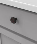 Rustic iron cabinet knob from 25 Pack Dope Rustic Iron Cabinet Hardware Set With Hand-Hammered Finish on white cabinet