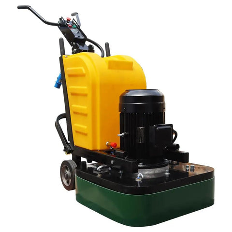 7.5KW 220V Wet And Dry Concrete Floor Grinder With 24.8 Inch Wide Grinding Head 1440 RPM Polishing Machine, yellow and black design.