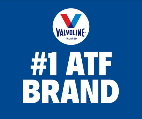 Valvoline branding graphic featuring #1 ATF brand for automatic transmission fluids on a blue background.