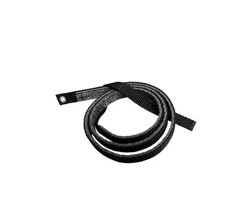 Heavy-Duty 46 Inch Elliptical Brake Strap Friction Belt Replacement for Steady Resistance and Smooth Braking coiled on white background