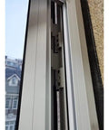 Two Pack Thickened Bridge Aluminum Door Hinges Set, Heavy Duty 120 Kg Per Pair, Black Or White Finish, Installed on Door Frame