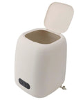 Game Changing 9L Portable Washing Machine With Spin Dryer And Clever Hidden Drain Hose, compact white washer with lid.